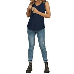NEW ANGEL MATERNITY maternity swing nursing tank in navy